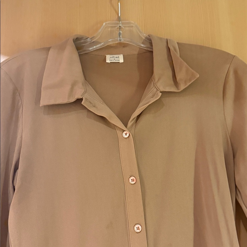 Aritzia Brown Button-Down Shirt - image 2